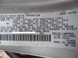 2002 LEXUS RX300 SILVER 3.0L AT 2WD Z18021